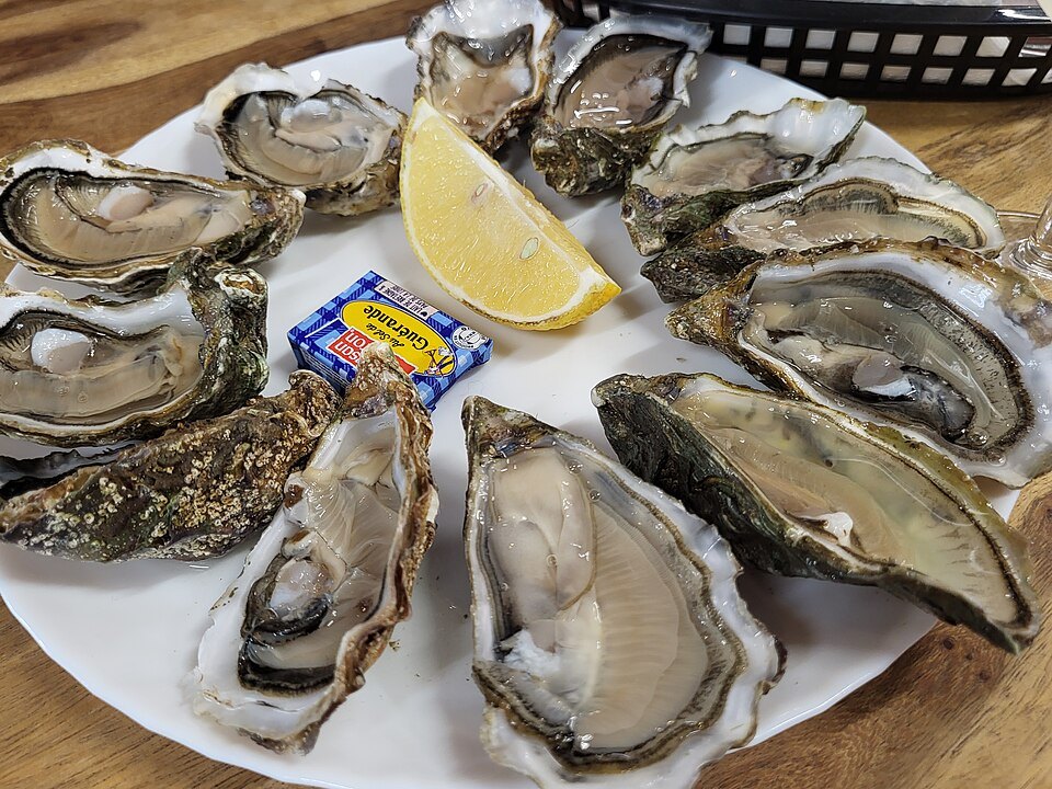 Oysters at the Capucins market in Bordeaux